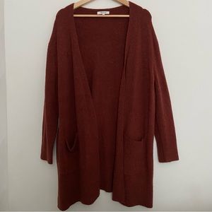 NWOT Madewell Scarlett Burnt Orange Kent Cardigan Size S